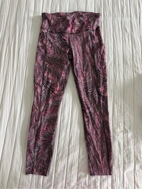 lululemon athletica Pink and Black Patterned Leggings